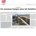 L'ALSACE 26/01/2018  Un nouveau Hangar pour Jet aviation