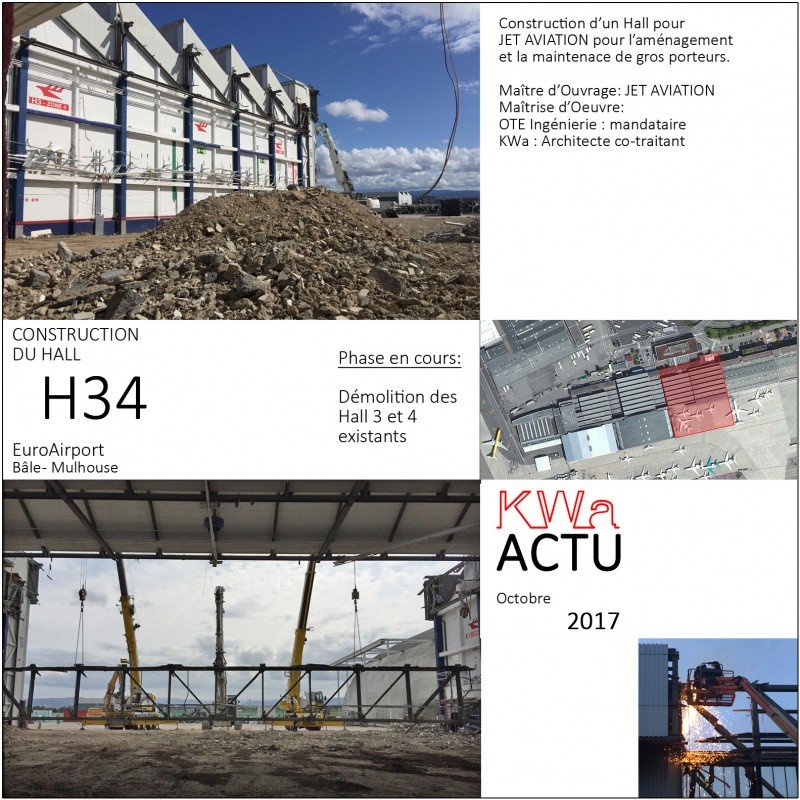 10/2017 - Démarrage du chantier du Hall H34 à l'EUROAIRPORT DE BALE-MULHOUSE