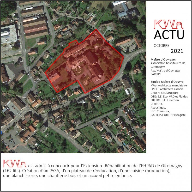 10/2021 - KWa admis a concourir pour l'extension de l'EHPAD de Giromagny